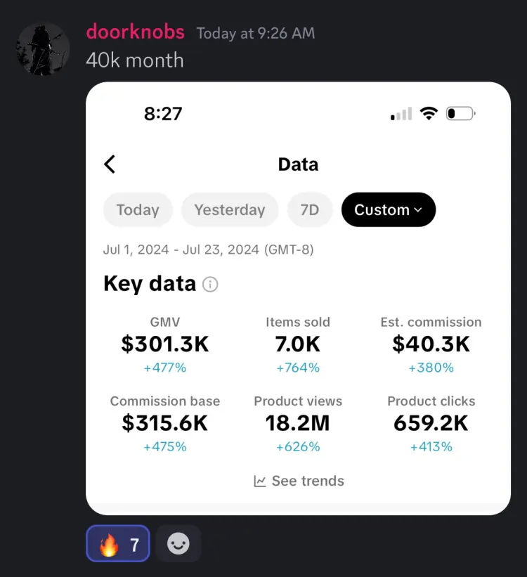 Creator TikTok Shop earnings